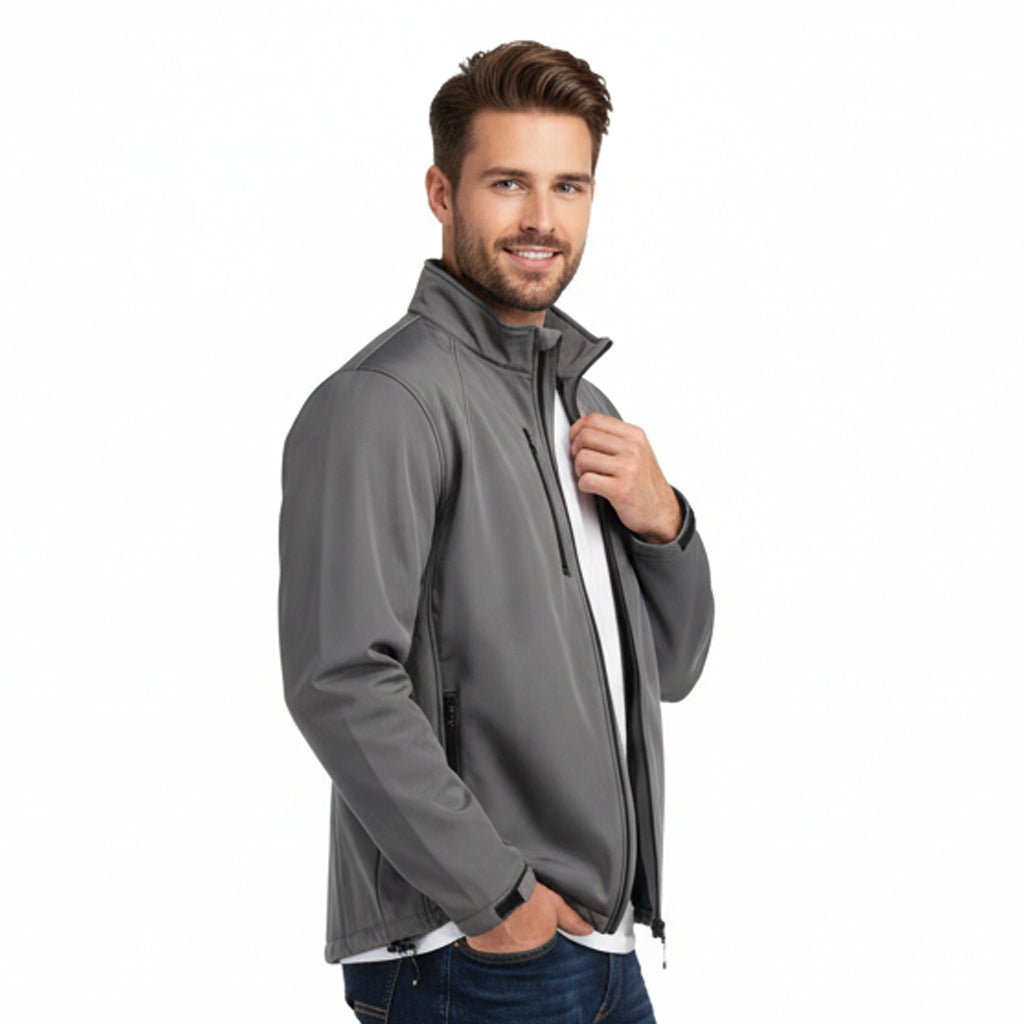 Archetype Men's Softshell Jacket - Grey/Black - Marwin Sports