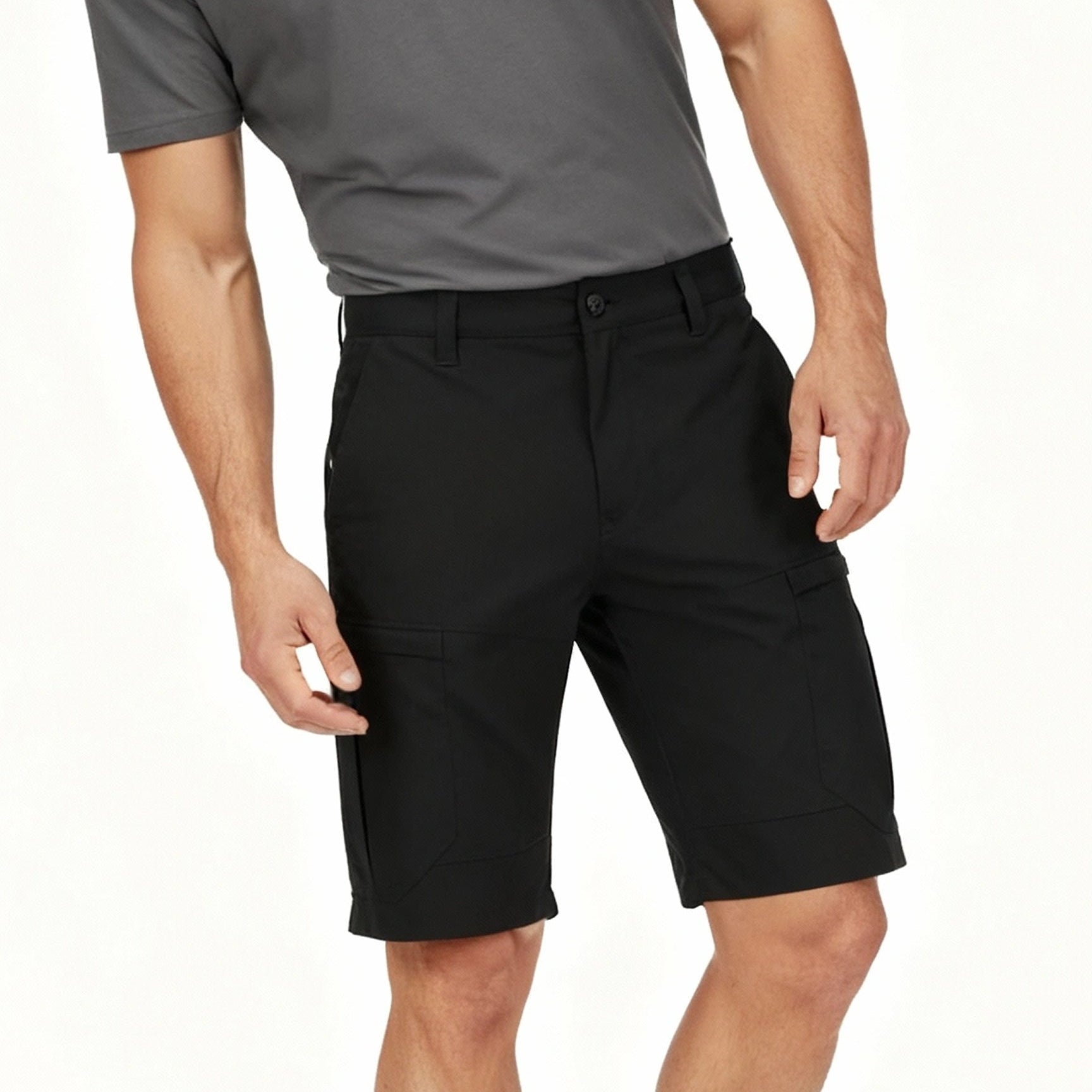 Boulton Men's Cargo Shorts - Black - Marwin Sports