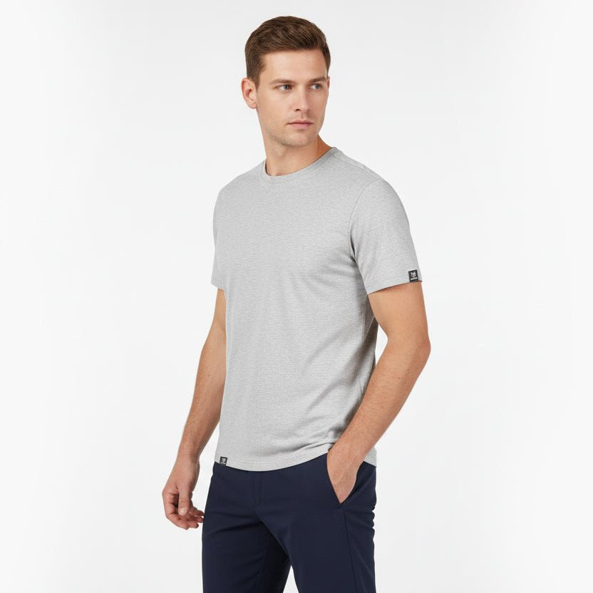 Branson Men's Crew Neck Tee - Grey - Marwin Sports