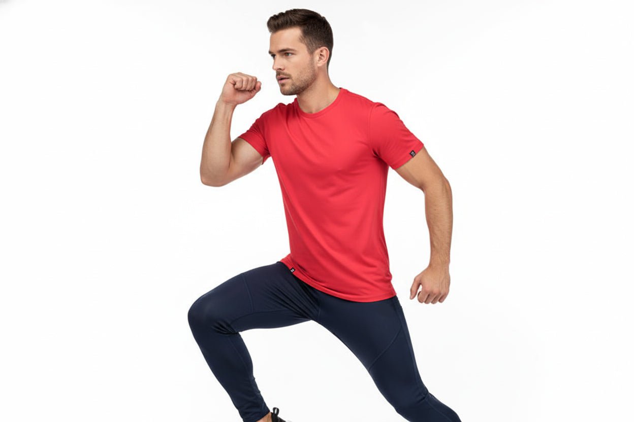 Branson Men's Crew Neck Tee - Red - Marwin Sports