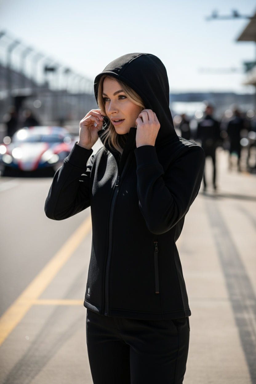 Haltia Women's Full Zip Hoodie - Black - Marwin Sports