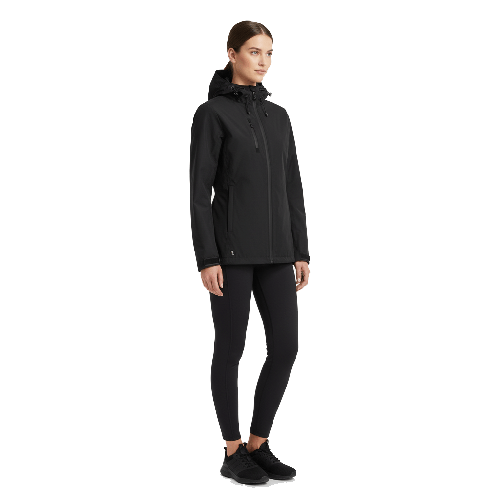 Lucia Women's Rain Jacket - Black - Marwin Sports