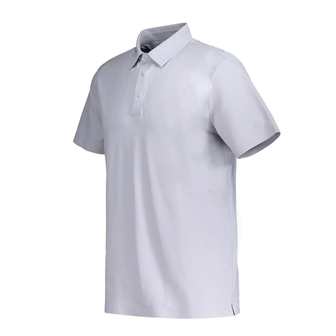 Marwin Sports Men's Poly Button Polo - White - Marwin Sports
