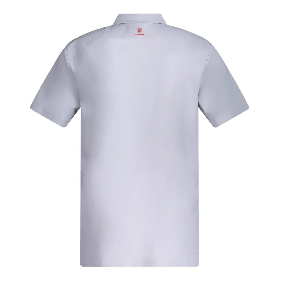 Marwin Sports Men's Poly Button Polo - White - Marwin Sports