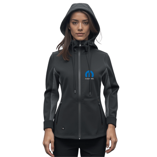 Marwin Sports Mopar Full Zipper Women's Hoodie - Black/Grey - Marwin Sports