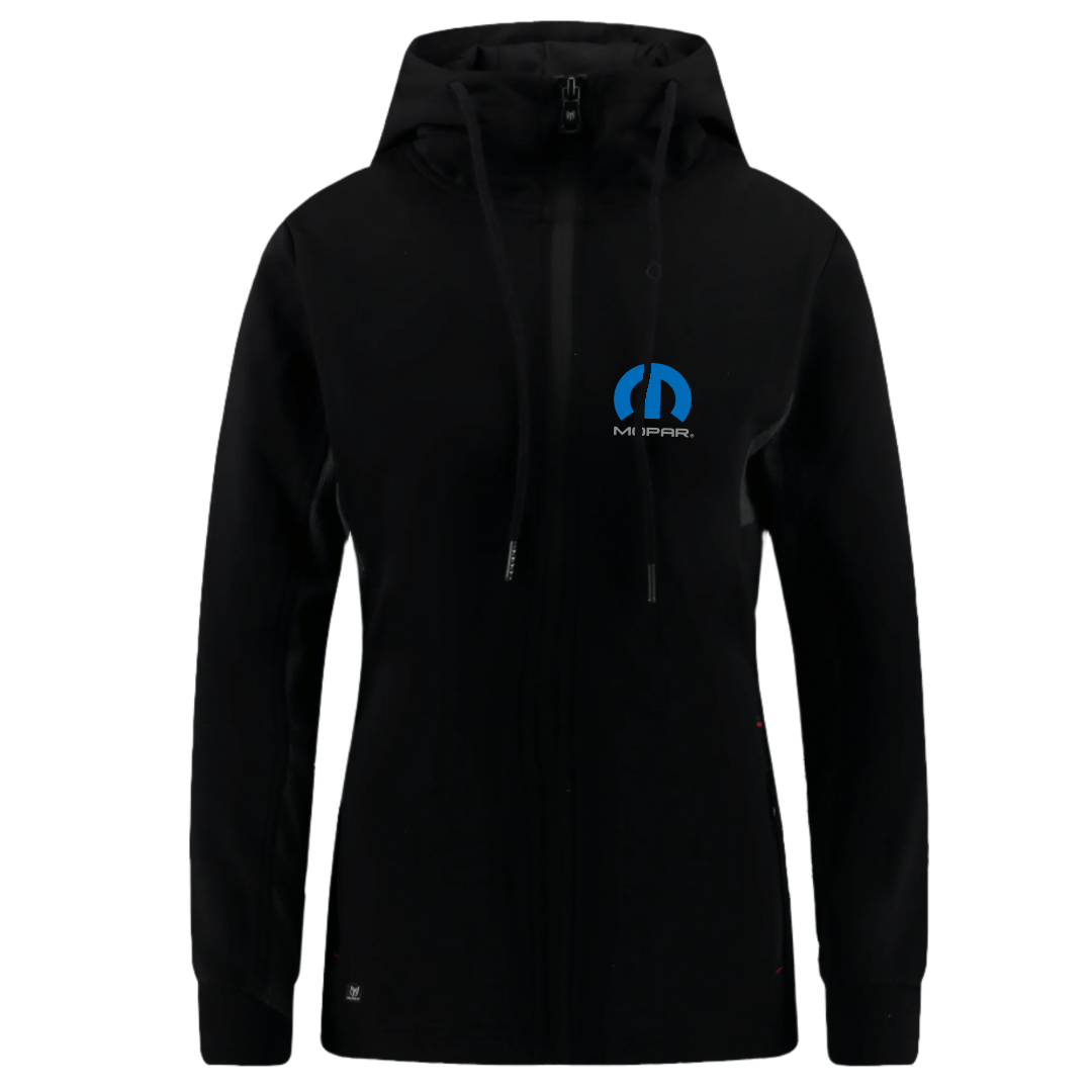 Marwin Sports Mopar Full Zipper Women's Hoodie - Black/Grey - Marwin Sports