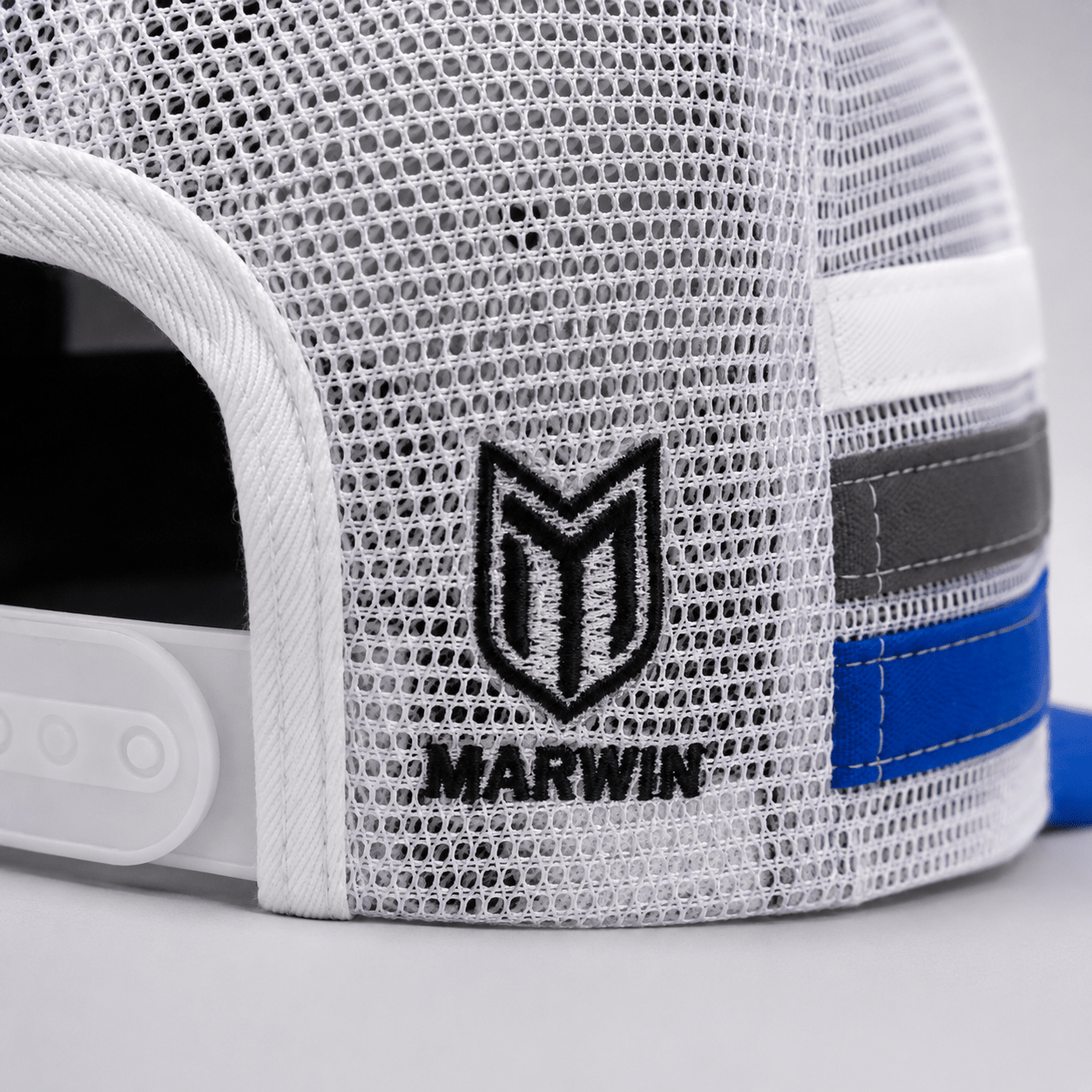 Marwin Sports Mopar Logo Embroidered 6 Panel Hat - Blue/White - Marwin Sports