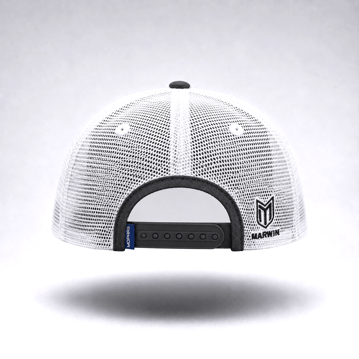Marwin Sports Mopar Logo Embroidered 6 Panel Hat - Charcoal Grey/White - Marwin Sports