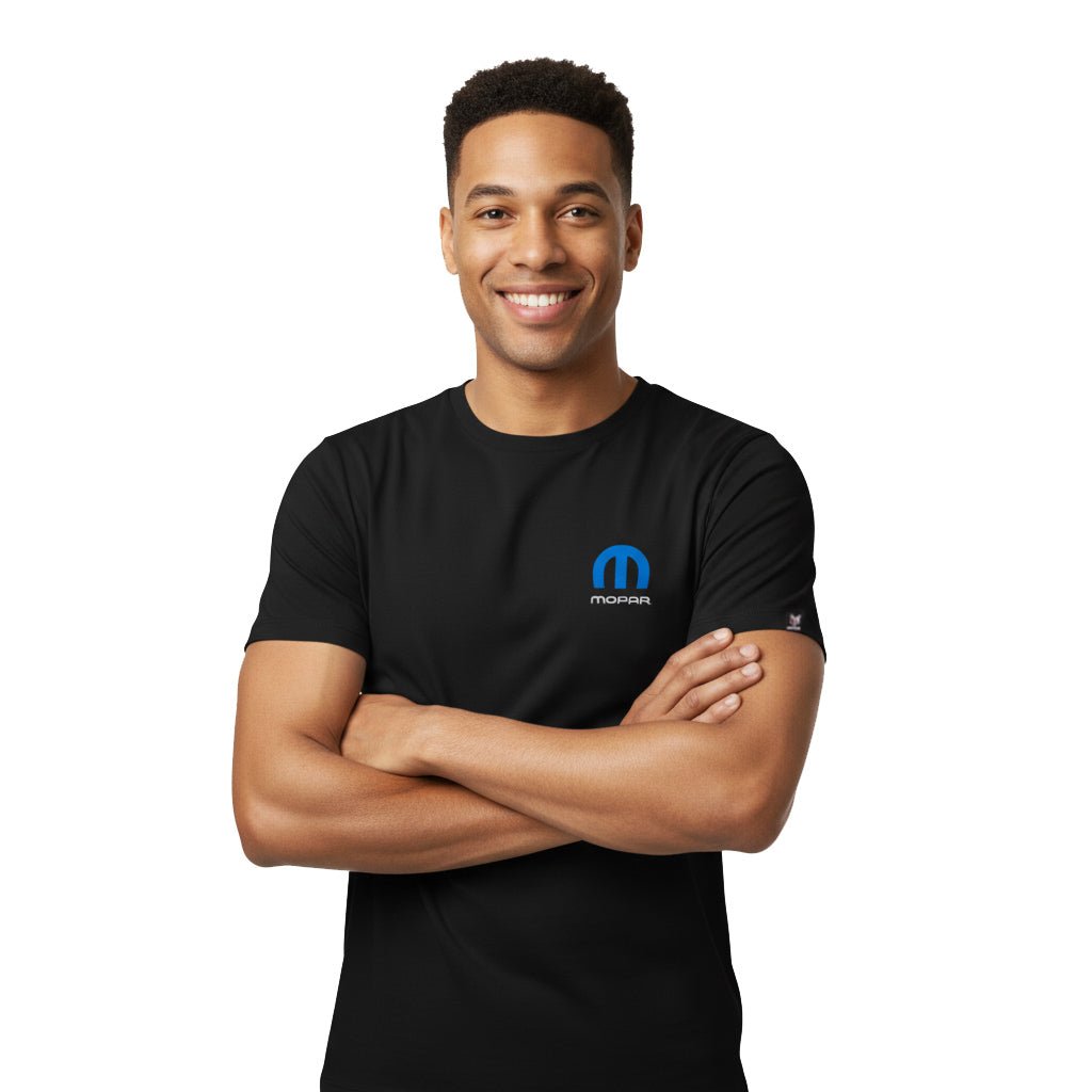 Marwin Sports Mopar Men's Cotton Crew Neck Tee - Black - Marwin Sports