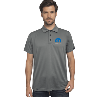 Marwin Sports Mopar Men's Poly Button Polo - Grey - Marwin Sports