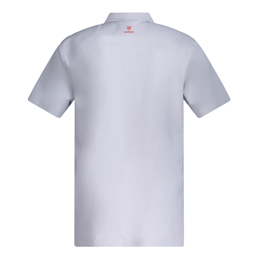 Marwin Sports Mopar Men's Poly Button Polo - White - Marwin Sports