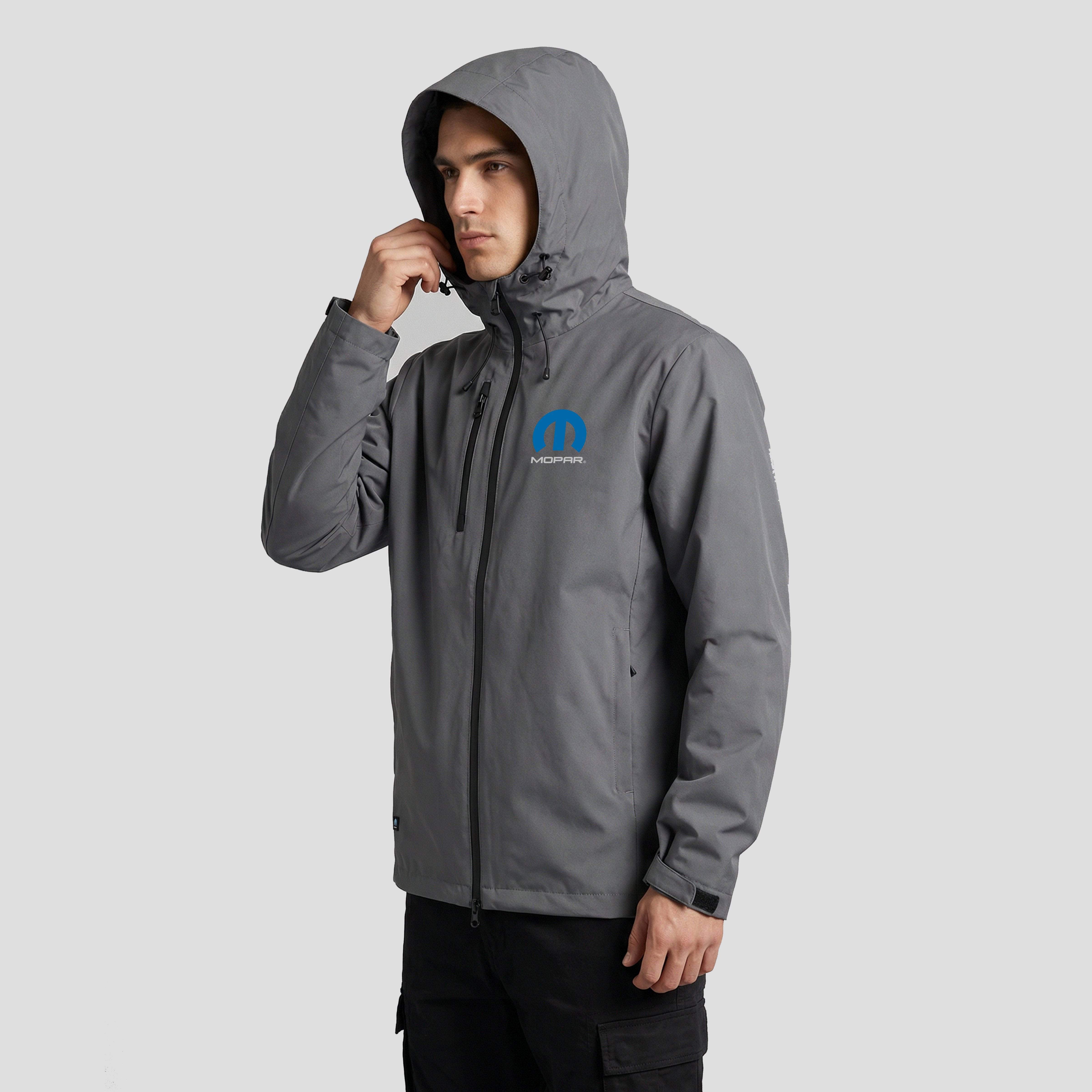Marwin Sports Mopar Men's Rain Jacket - Grey/Black - Marwin Sports