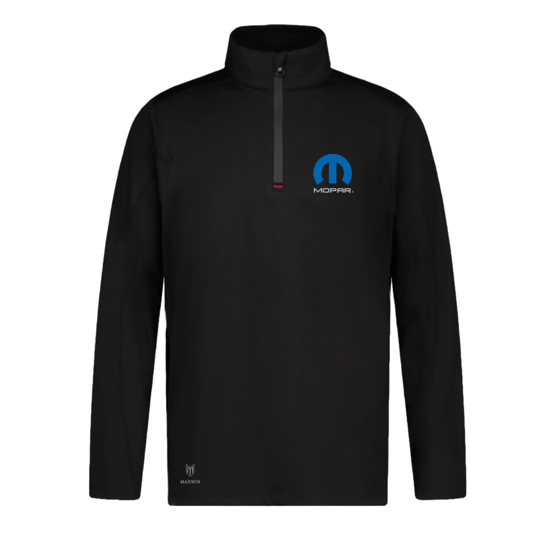 Marwin Sports Mopar Quarter Zip Men's Pullover - Black - Marwin Sports