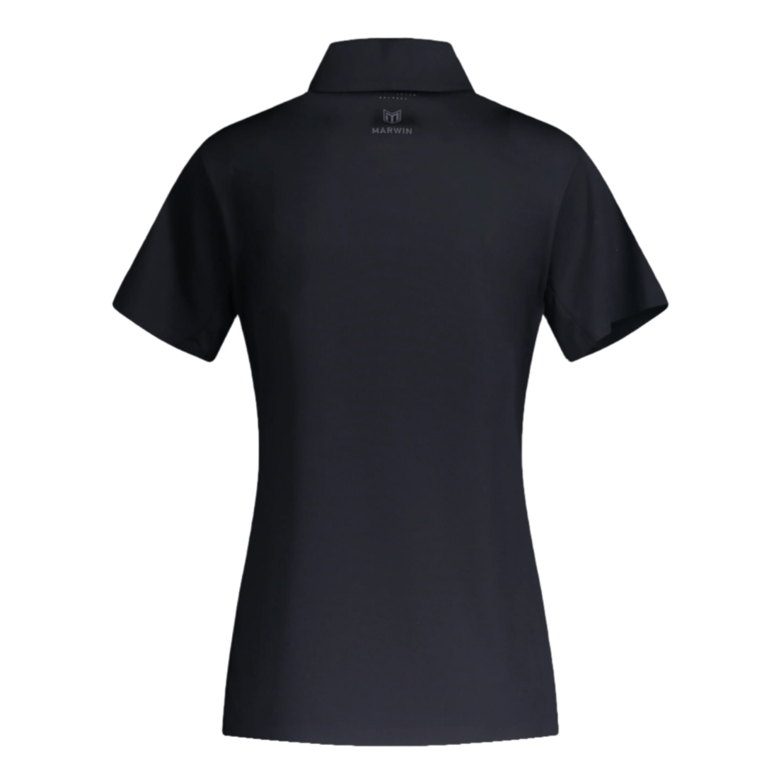 Marwin Sports Mopar Seamless Zipper Women's Polo - Black - Marwin Sports