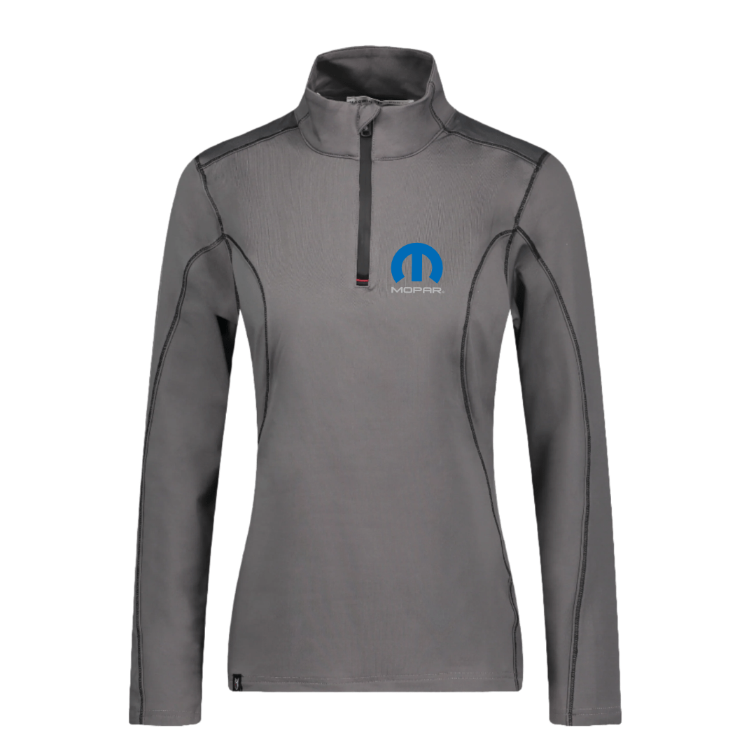Marwin Sports Mopar Women's Quarter Zip Pullover - Grey/Black - Marwin Sports