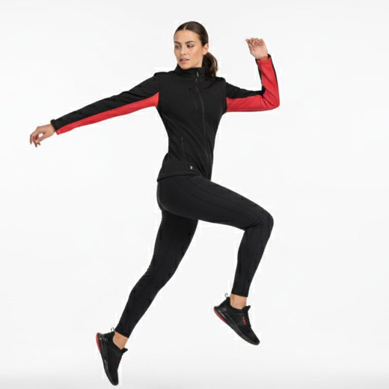 Monarch Women's Softshell Jacket - Black/Red - Marwin Sports