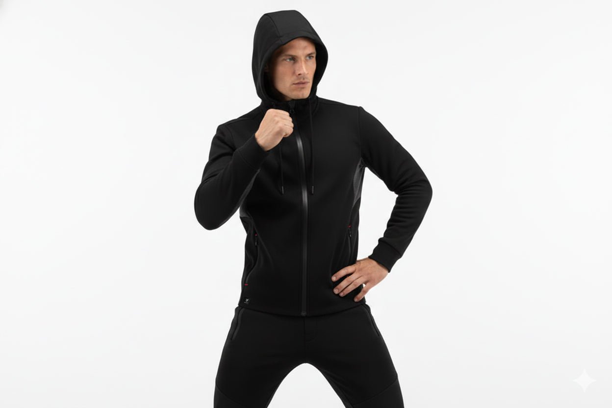 Regional Men's Full Zip Hoodie - Black/Grey - Marwin Sports