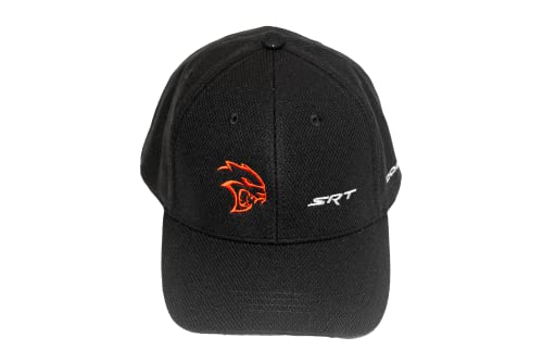 Marwin Sports Dodge Hellcat SRT Embroidered Logo Unisex Must-Have Fanwear Black Baseball Cap, Classic Hat