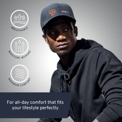 Marwin Sports Dodge Hellcat SRT Embroidered Logo Unisex Must-Have Fanwear Black Baseball Cap, Classic Hat