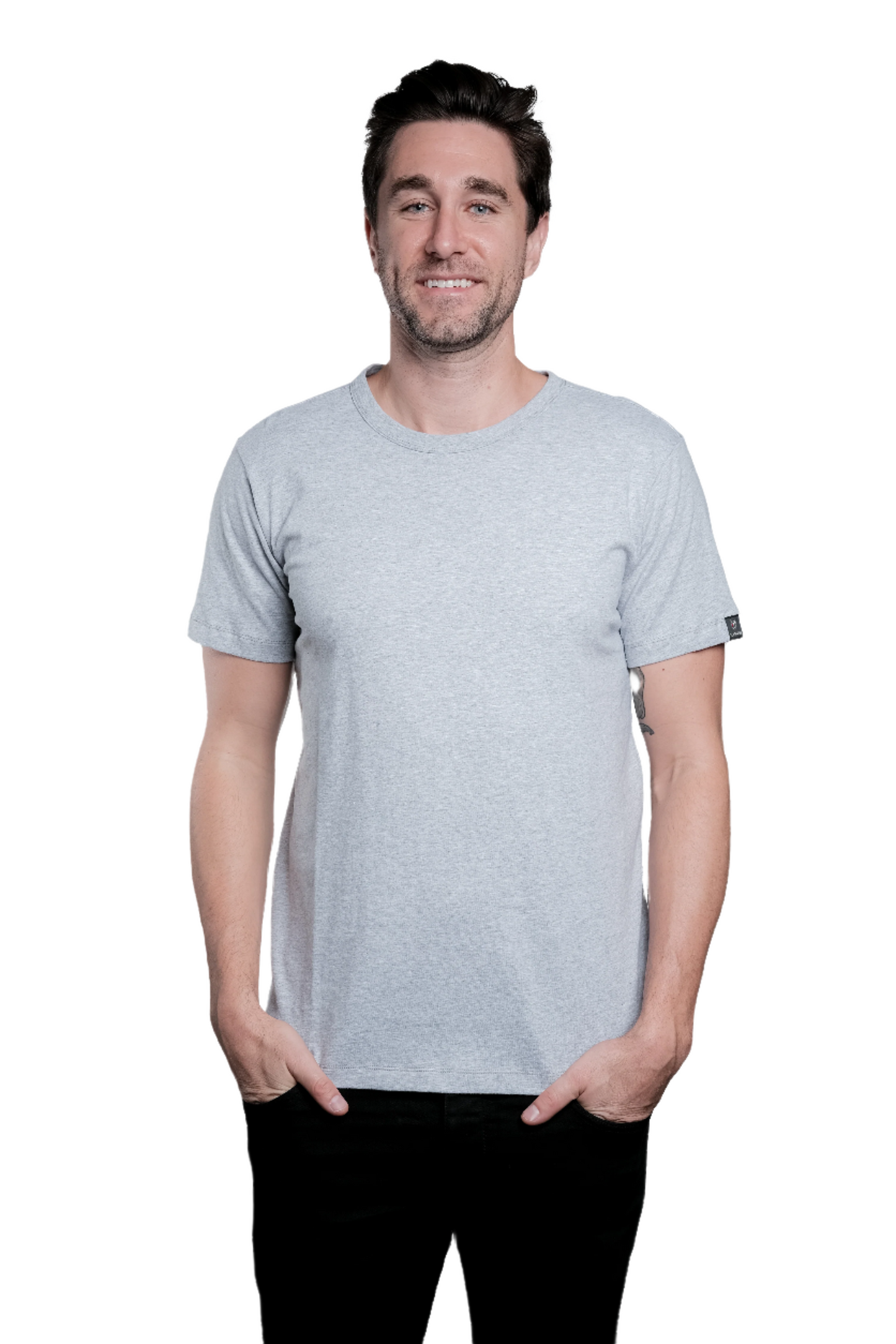 Branson Melange Grey Short Sleeve