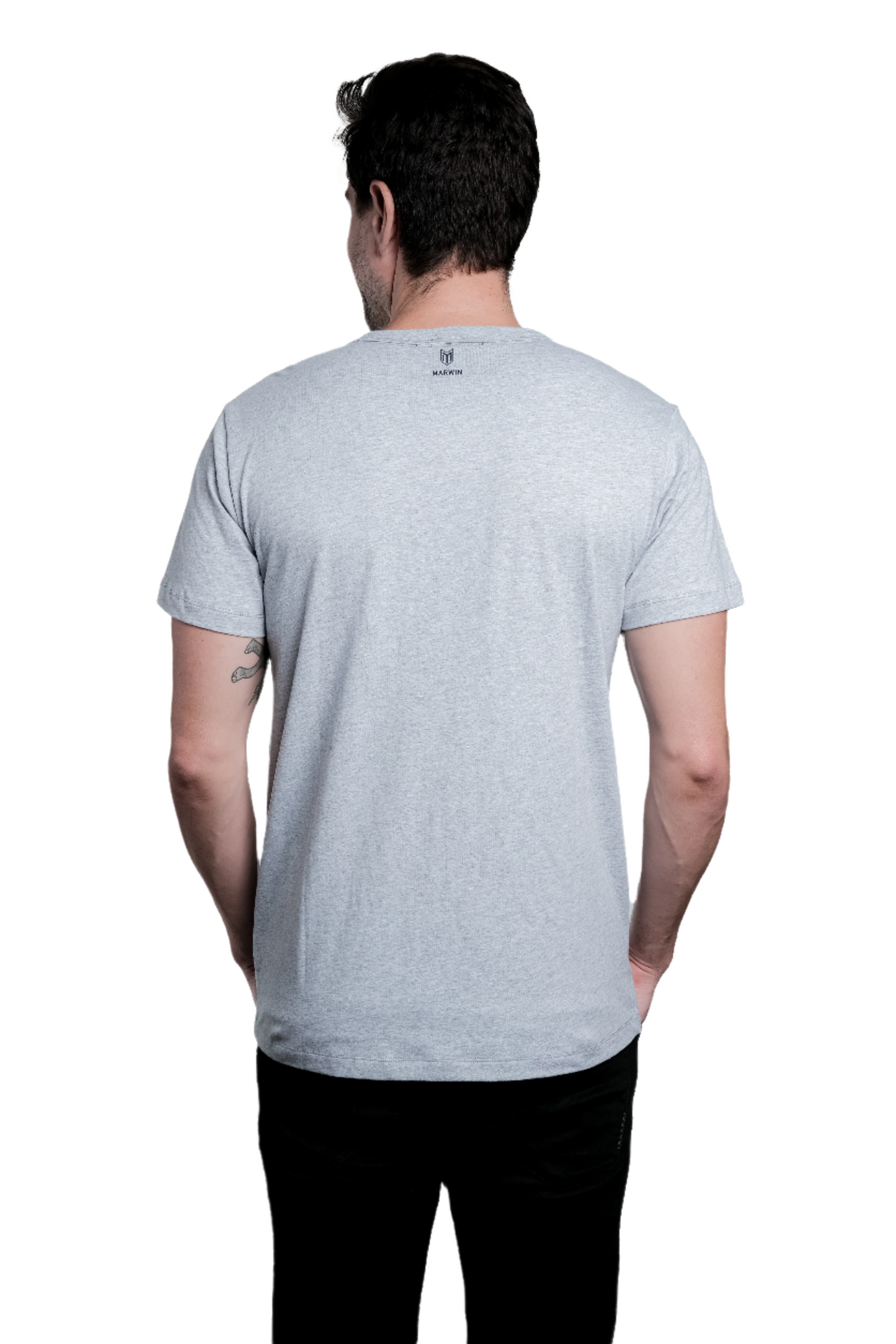 Branson Melange Grey Short Sleeve