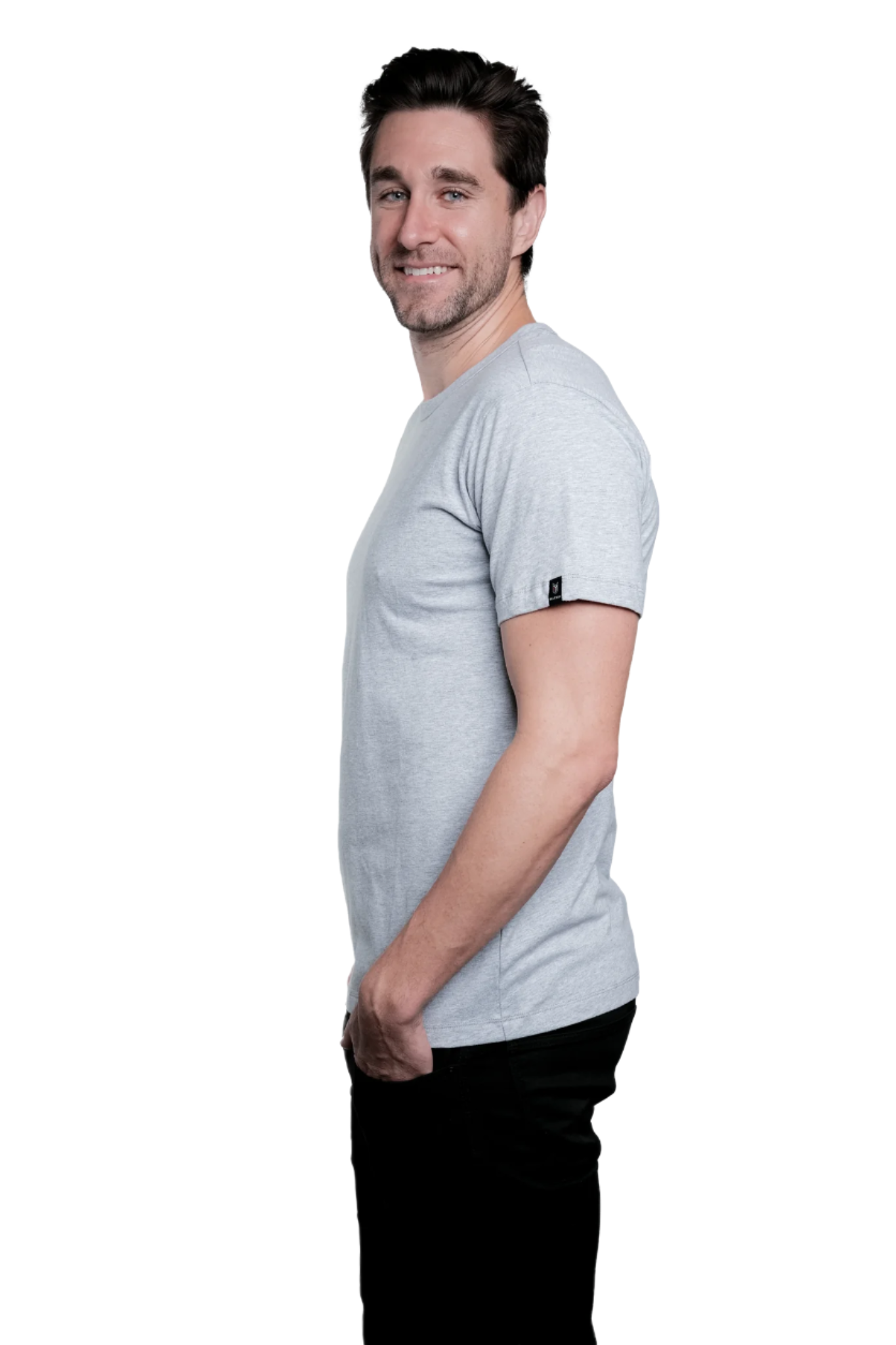 Branson Melange Grey Short Sleeve