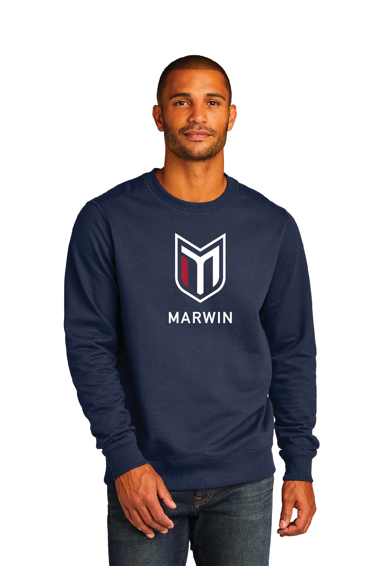 Marwin Access Navy Crew Sweatshirt
