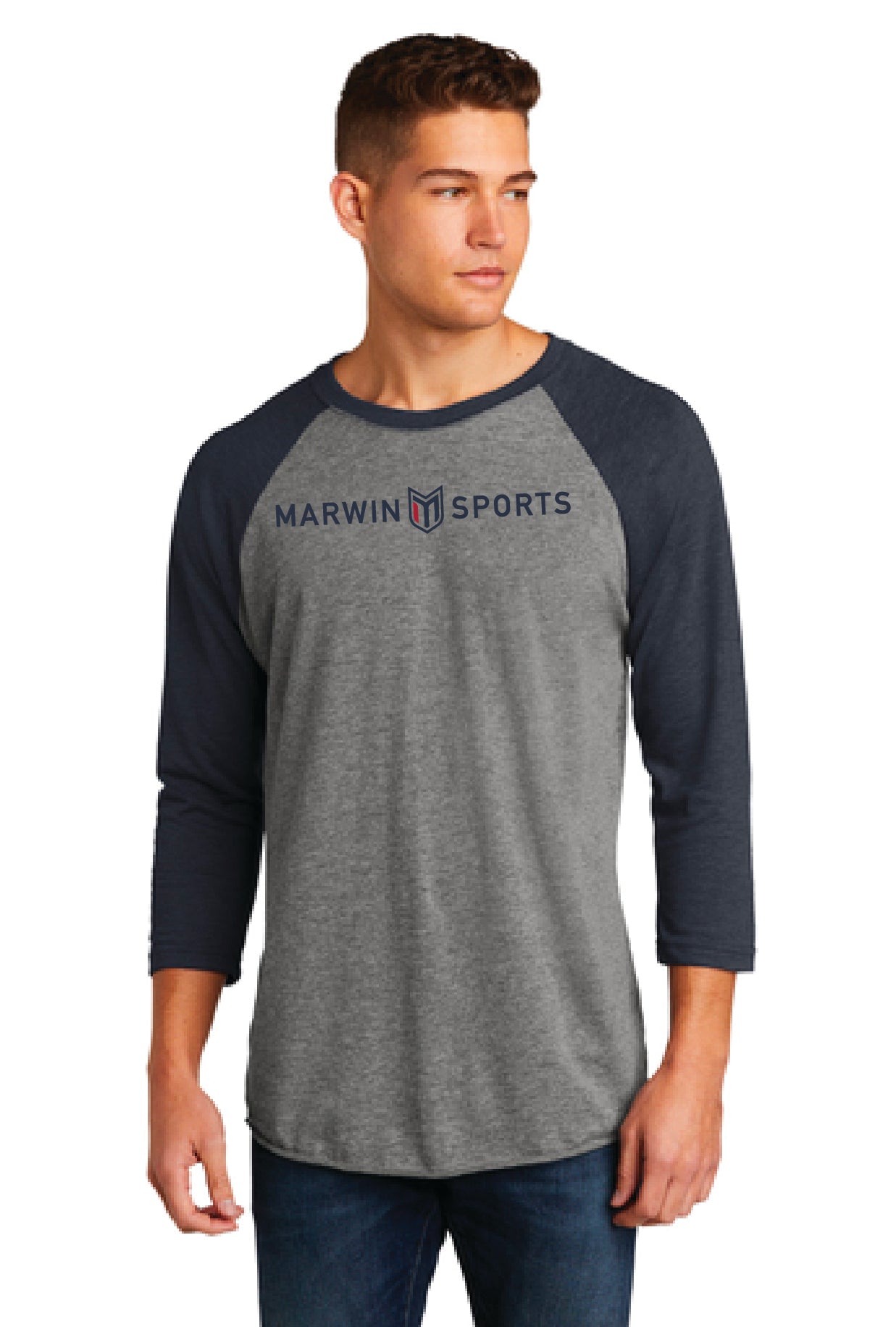 Marwin Access Baseball Grey 3/4-Sleeve Raglan Tee