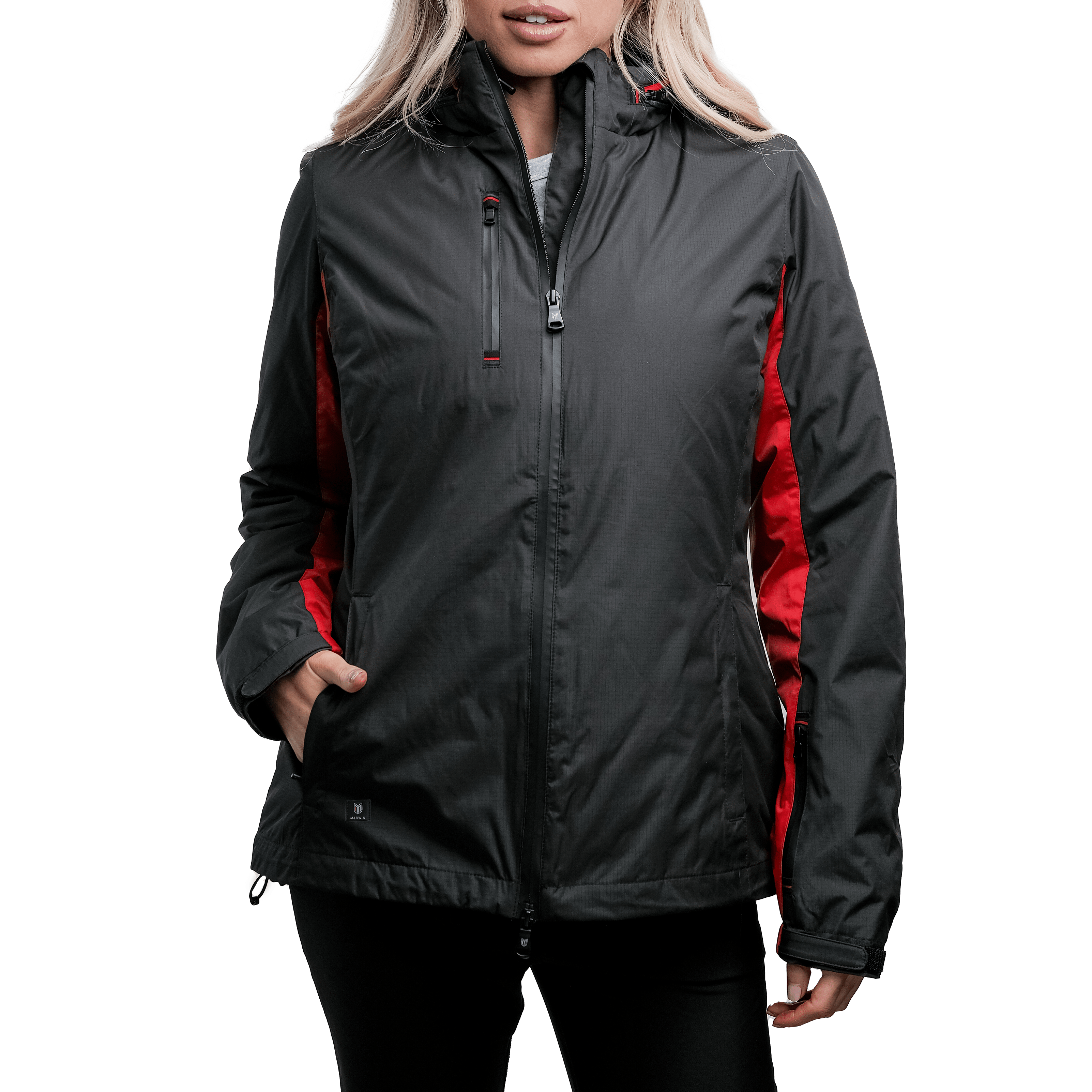 Marwin Sports 4 - 1 Women's Jacket - Black/Red - Marwin Sports