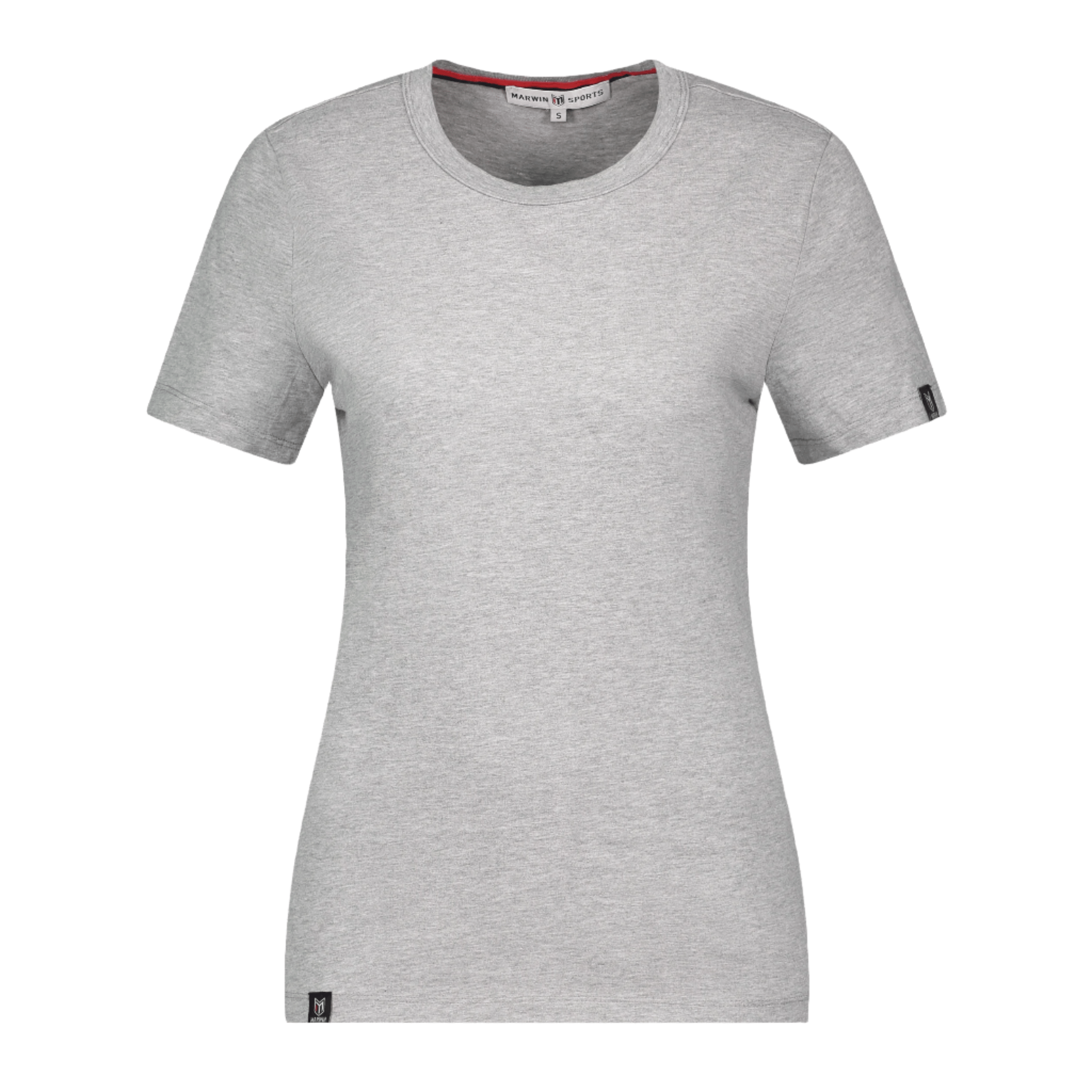 Marwin Sports Cotton Crew Neck Women's Tee - Grey - Marwin Sports