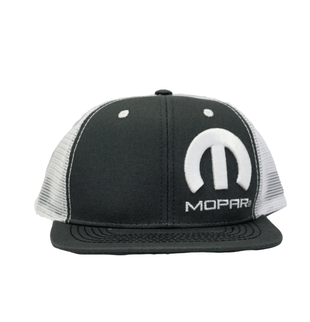 Marwin Sports Mopar Logo Embroidered 6 Panel Hat - Charcoal Grey/White - Marwin Sports