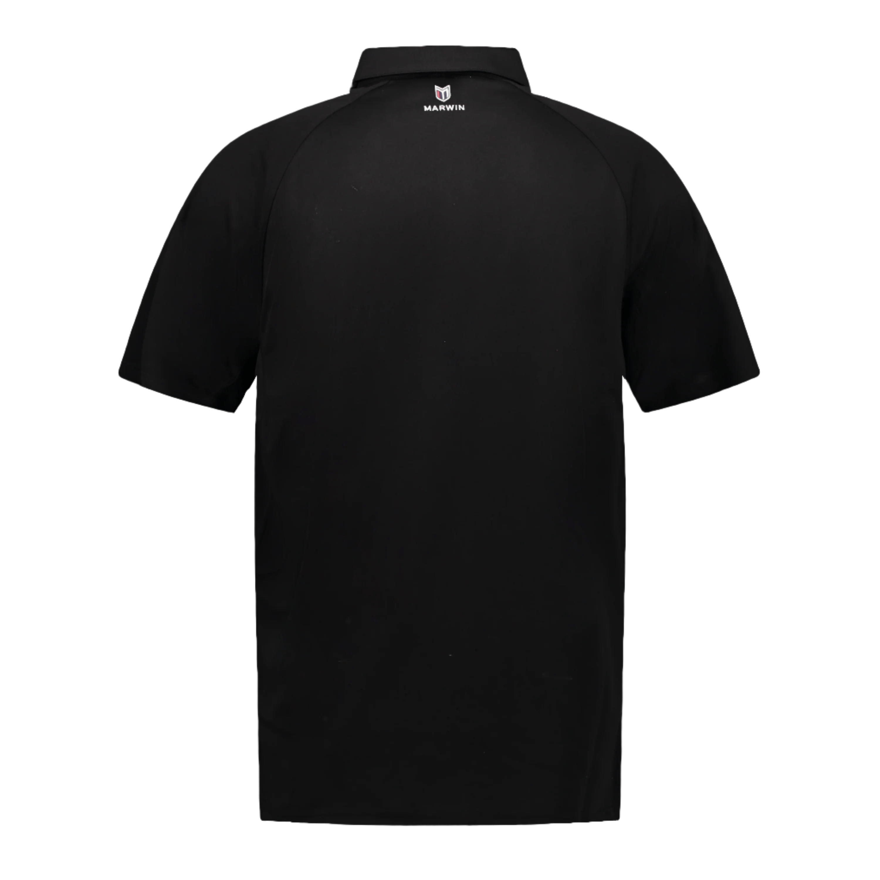 Marwin Sports Poly Zipper Men's Polo - Black - Marwin Sports