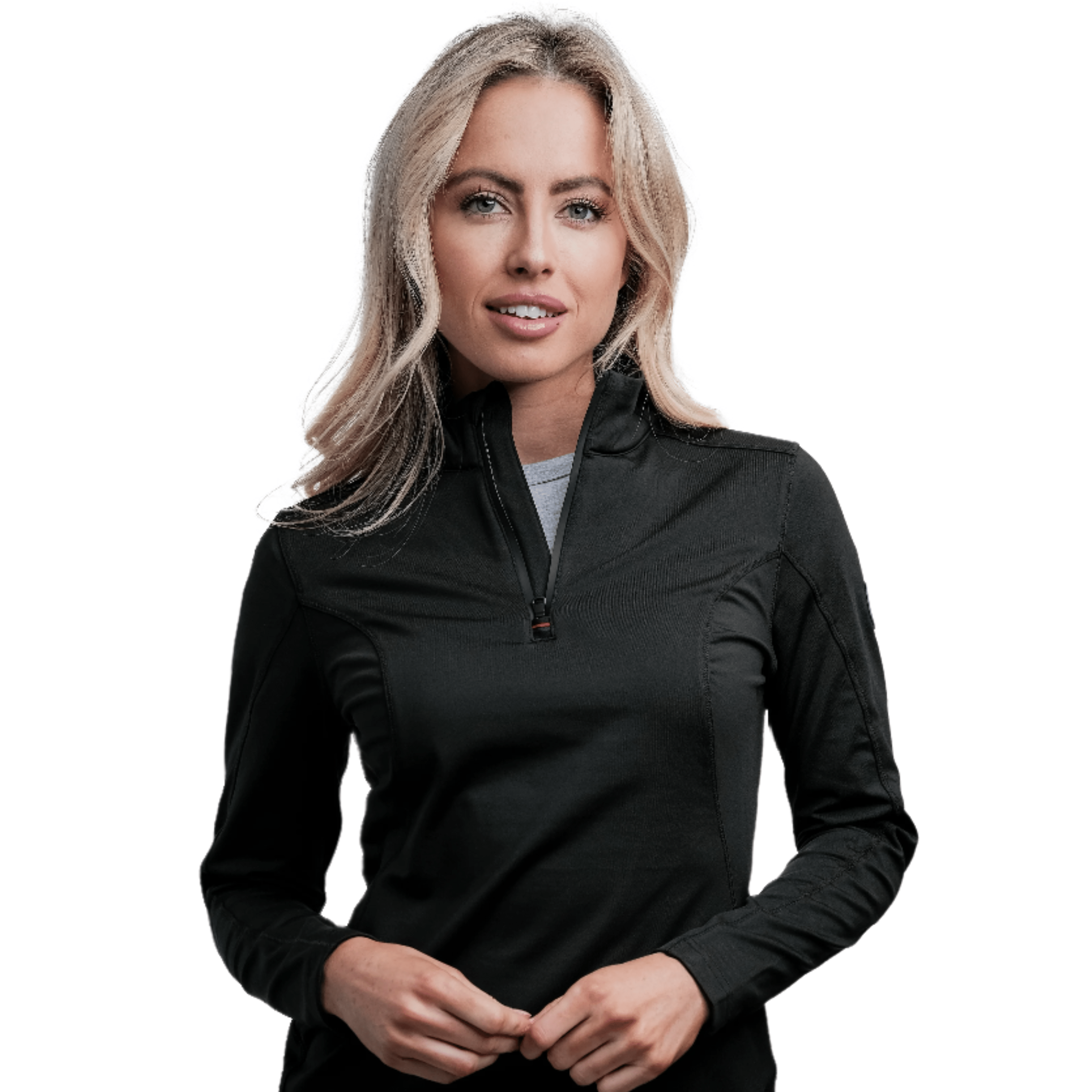 Rova Women's Quarter Zip Pullover - Black - Marwin Sports