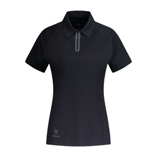 Marwin Sports Seamless Zipper Women's Polo - Black