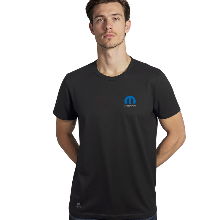 Marwin Sports Mopar Men's Cotton Crew Neck Tee - Black