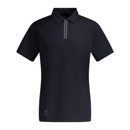 Marwin Sports Seamless Zipper Men's Polo - Black