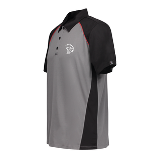 Marwin Sports Dodge Hellcat 3D Poly Button Men's Polo - Grey/Black/Red