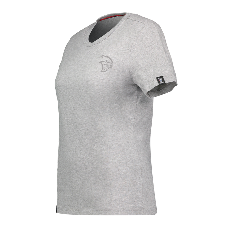Marwin Sports Dodge Hellcat 3D Cotton Crew Neck Women's Tee - Grey