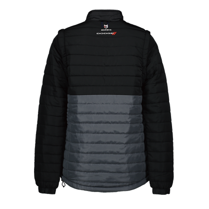 Marwin Sports Dodge Hellcat Puffer Men's Jacket - Black/Grey
