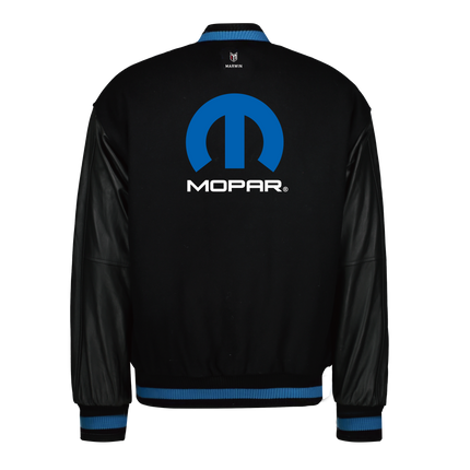 Marwin Sports Mopar Rib Letterman Men's Jacket - Black/Blue