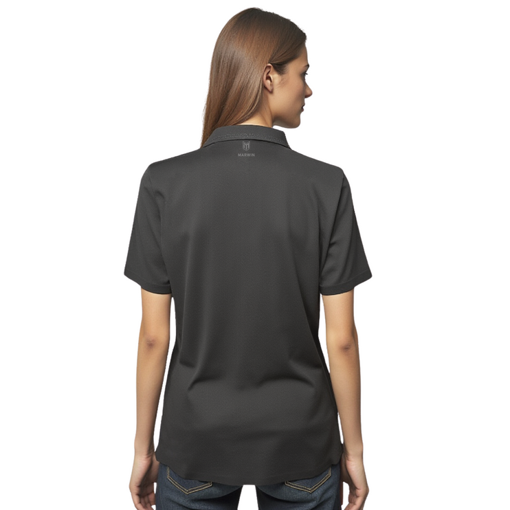 Marwin Sports Mopar Seamless Button Women's Polo - Black