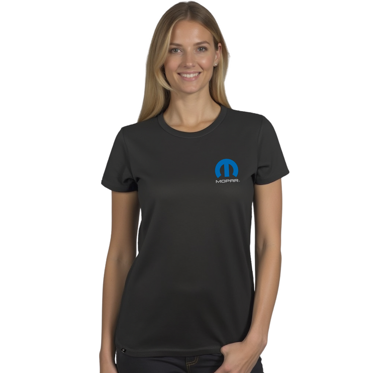 Marwin Sports Mopar Cotton Crew Neck Women's Tee - Black