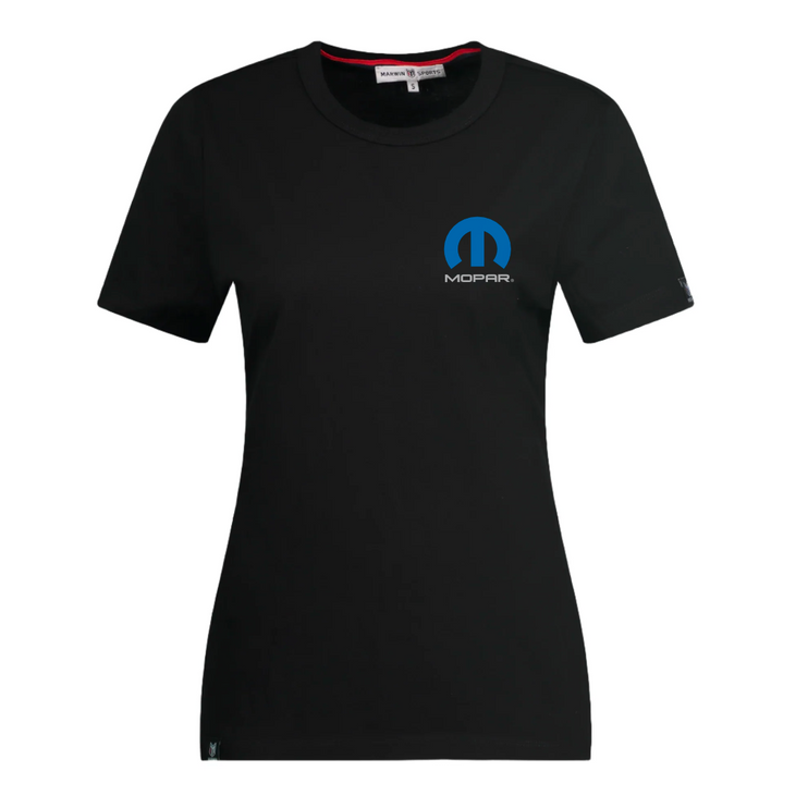 Marwin Sports Mopar Cotton Crew Neck Women's Tee - Black