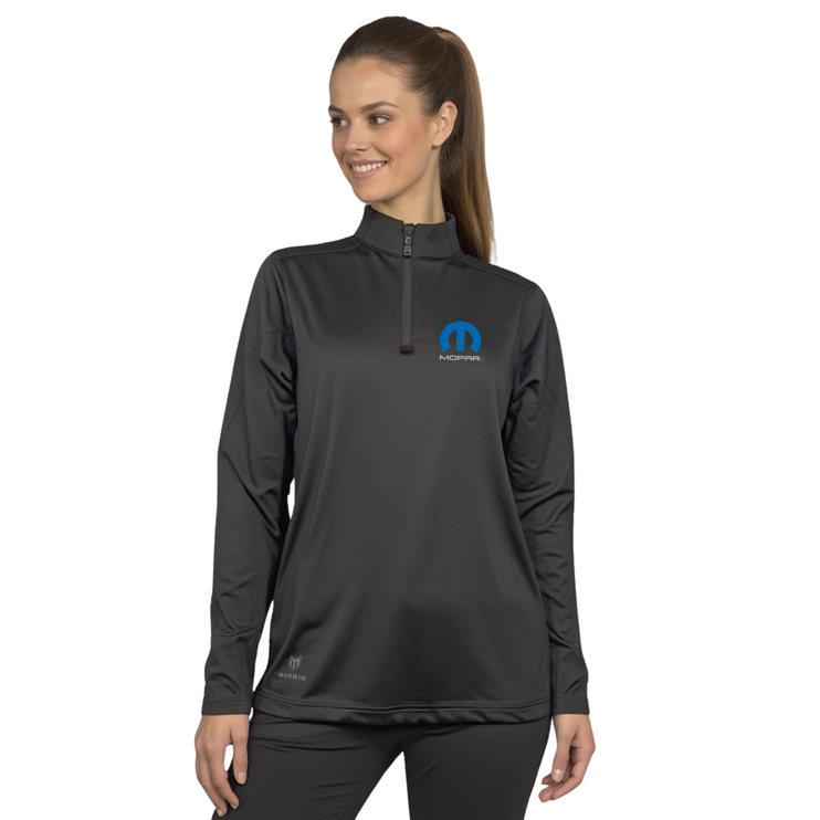 Marwin Sports Mopar Quarter Zip Women's Pullover - Black