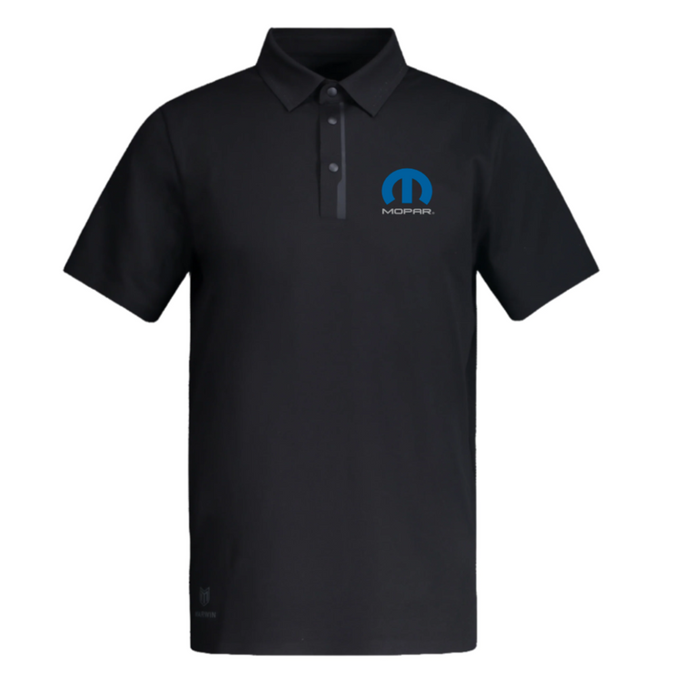 Marwin Sports Mopar Seamless Button Men's Polo - Black