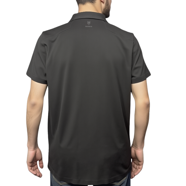 Marwin Sports Mopar Seamless Button Men's Polo - Black