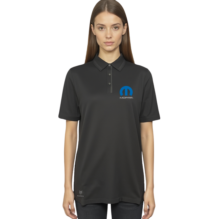 Marwin Sports Mopar Seamless Button Women's Polo - Black