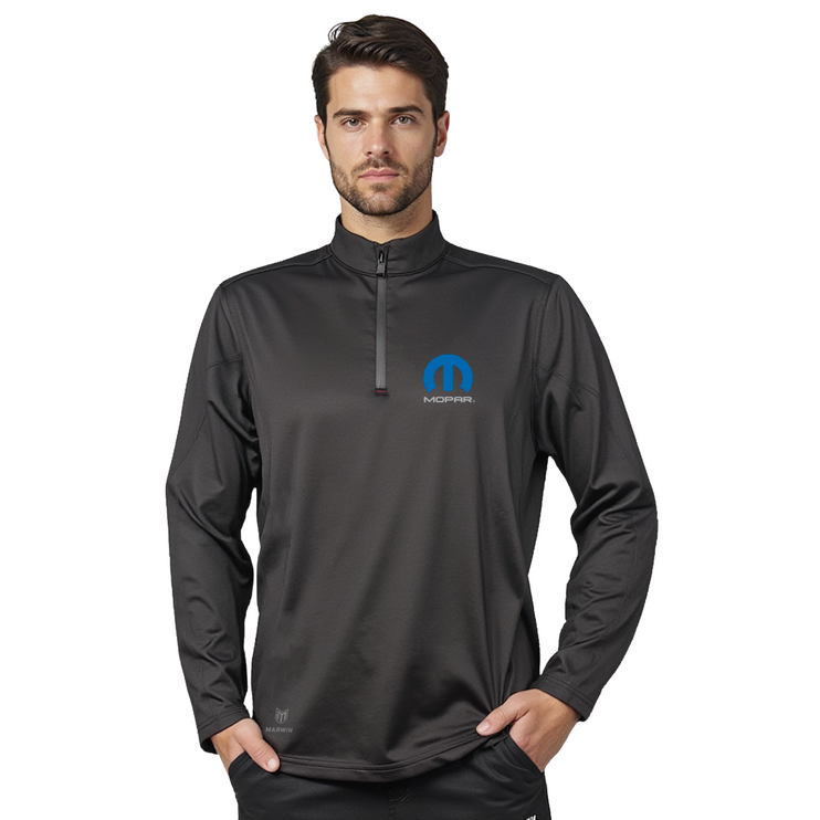 Marwin Sports Mopar Quarter Zip Men's Pullover - Black