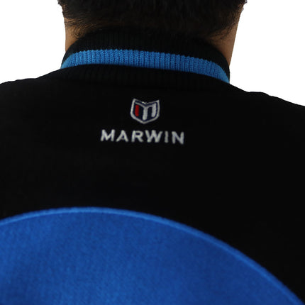 Marwin Sports Mopar Rib Letterman Men's Jacket - Black/Blue