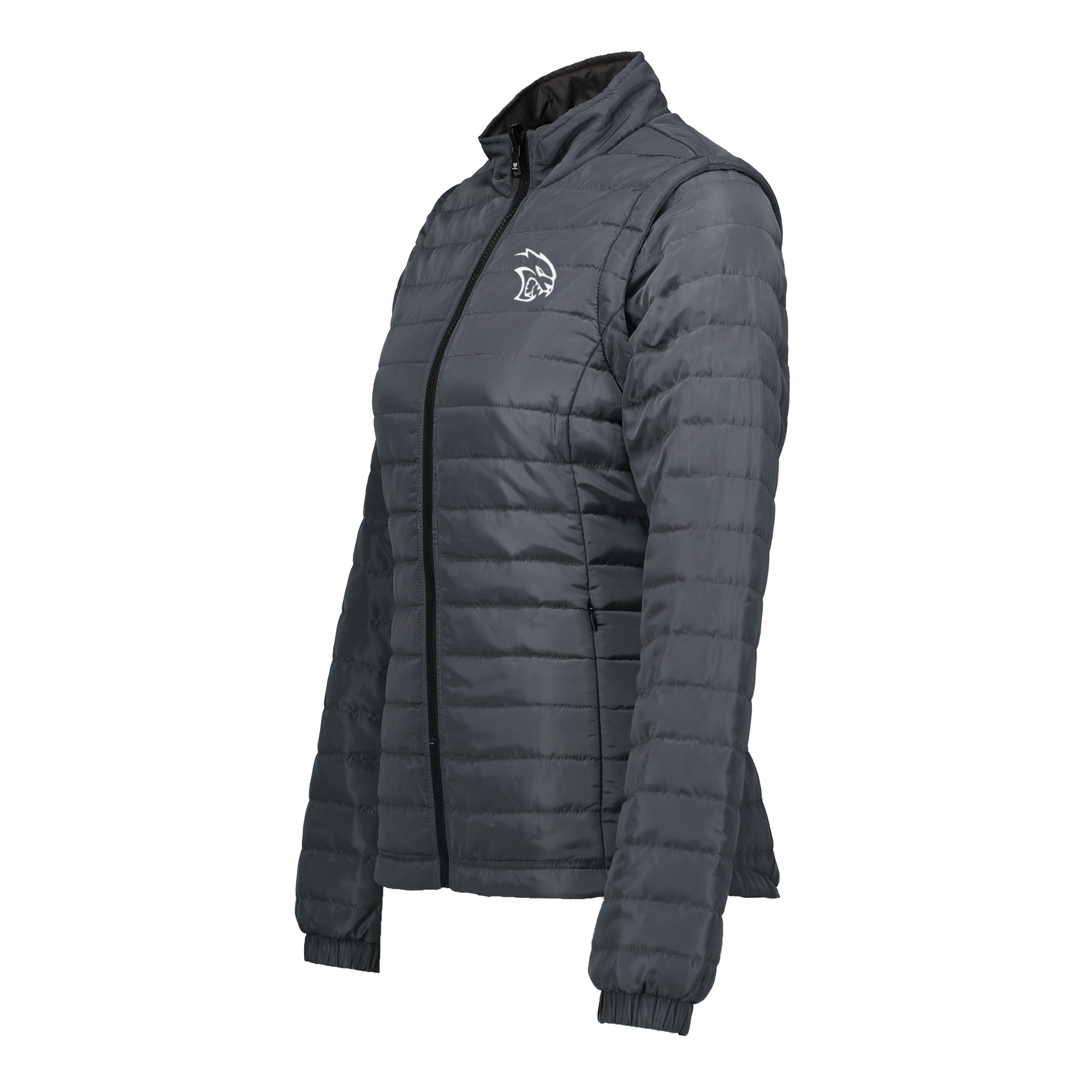 Marwin Sports Dodge Hellcat Puffer Women's Jacket - Grey
